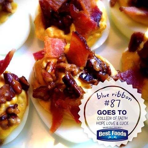 Pumpkin Deviled Eggs - Best Foods Blue Ribbon 87 | Faith, Hope, Love, and Luck Survive Despite a Whiskered Accomplice