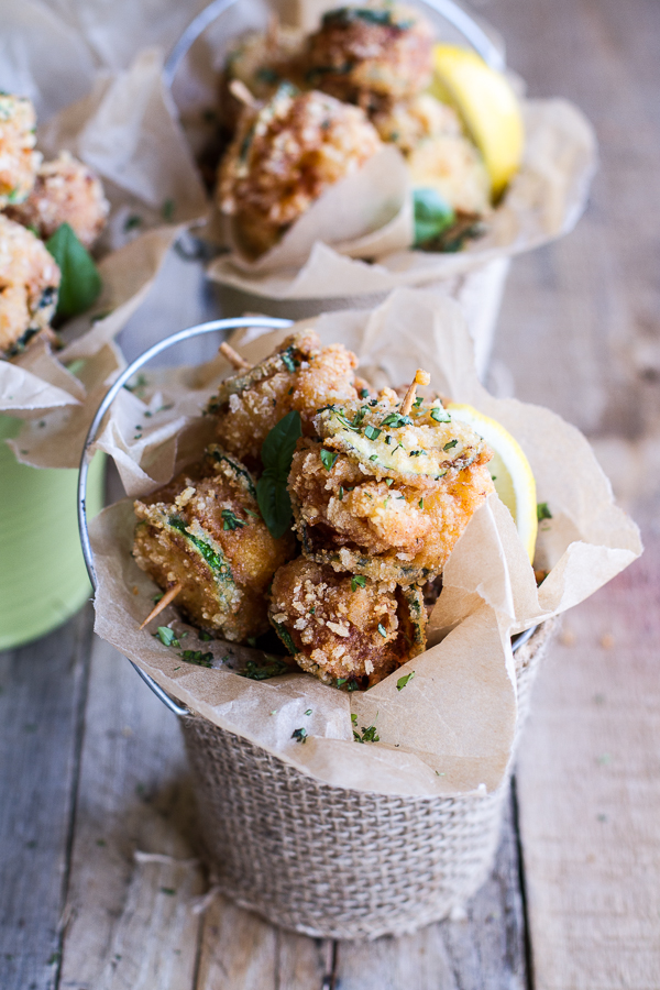 Mac and Cheese Stuffed Fried Zucchini | Faith, Hope, Love, and Luck Survive Despite a Whiskered Accomplice