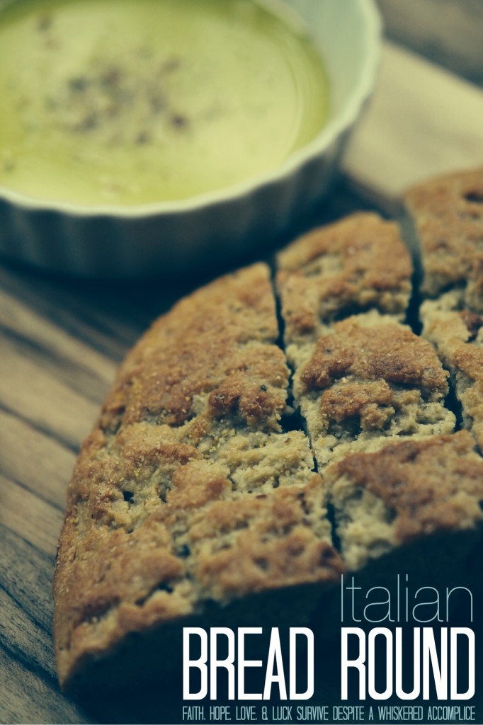Italian Bread Round | Faith, Hope, Love, and Luck Survive Despite a Whiskered Accomplice