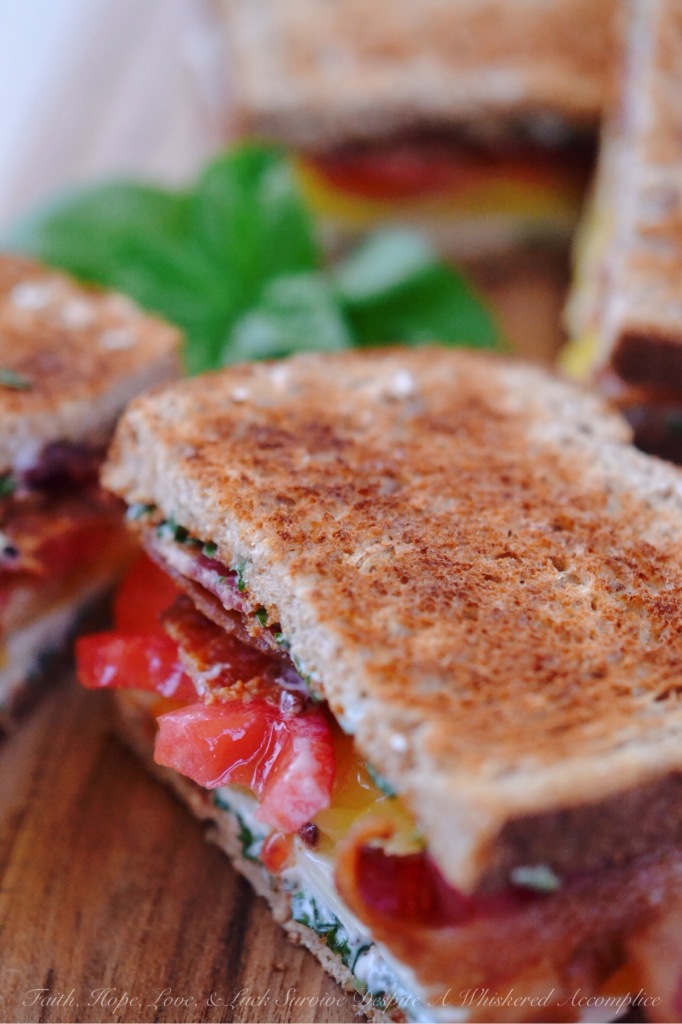 Summer's Not Over Yet Basil BLT | Faith, Hope, Love, and Luck Survive Despite a Whiskered Accomplice