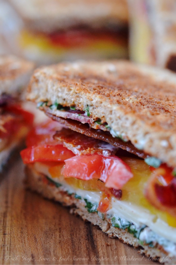 Summer's Not Over Yet Basil BLT | Faith, Hope, Love, and Luck Survive Despite a Whiskered Accomplice
