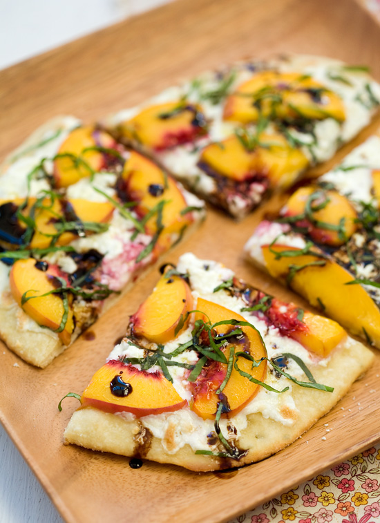 Summer Peach and Balsamic Pizza | Faith, Hope, Love, and Luck Survive Despite a Whiskered Accomplice