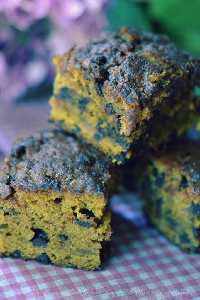 Pumpkin Caramel Toffee Bars | Faith, Hope, Love, & Luck Survive Despite A Whiskered Accomplice