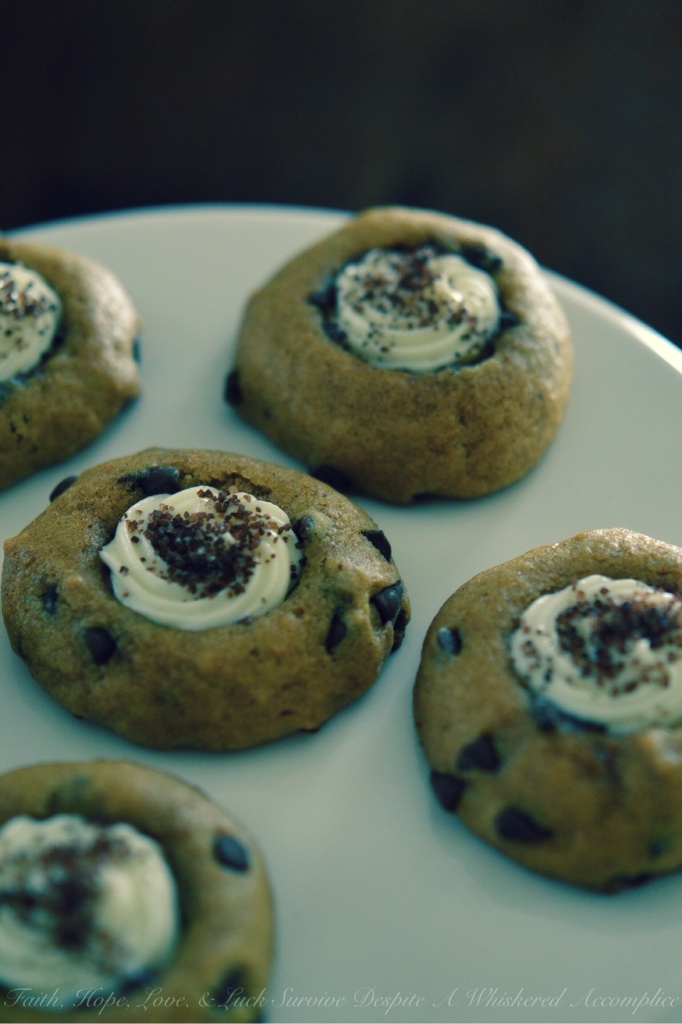 Oktoberfest Pumpkin Bread Thumbprint Cookies | Faith, Hope, Love, and Luck Survive Despite a Whiskered Accomplice