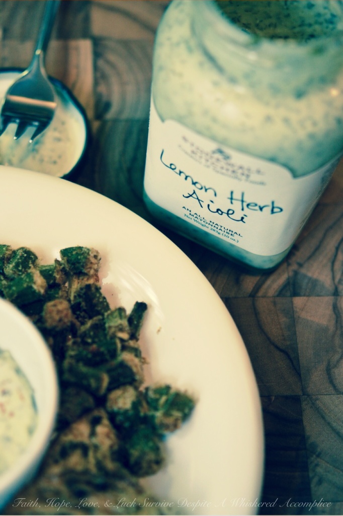 Baked Cracker Coated Veggies | Faith, Hope, Love, and Luck Survive Despite a Whiskered Accomplice