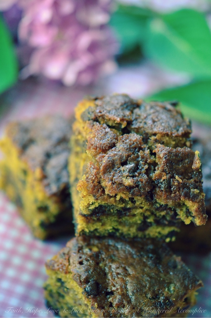 Pumpkin Caramel Toffee Bars | Faith, Hope, Love, & Luck Survive Despite A Whiskered Accomplice