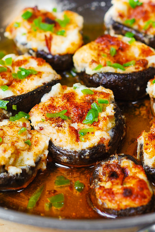 Bacon and Cheese Stuffed Mushrooms | Faith, Hope, Love, and Luck Survive Despite a Whiskered Accomplice