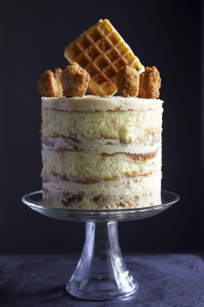 Chicken and Waffles Cake | Faith, Hope, Love, and Luck Survive Despite a Whiskered Accomplice