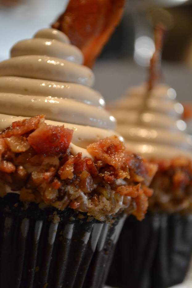 Maple Bacon Chocolate Cupcakes | Faith, Hope, Love, and Luck Survive Despite a Whiskered Accomplice