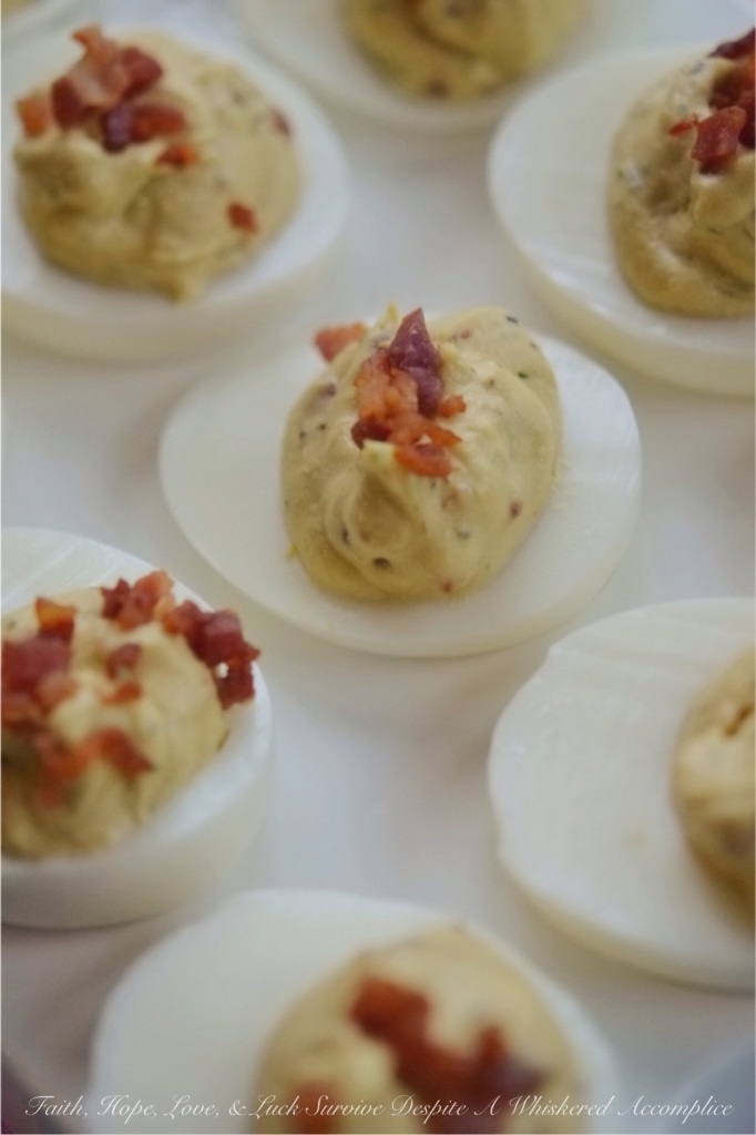 Balsamic Deviled Eggs with Pancetta - Are you looking for a new deviled egg to brighten up your holiday table or make your picnic or barbeque a little more exciting? Then these balsamic vinegar deviled eggs topped with crispy diced pancetta are what you're looking for. They're a little salty, a little sweet, and a whole lot of irresistible.