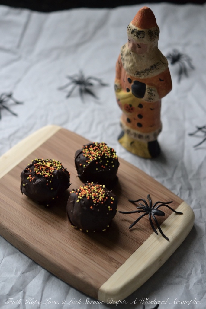 Halloween Oreo Truffles | Faith, Hope, Love, and Luck Survive Despite a Whiskered Accomplice