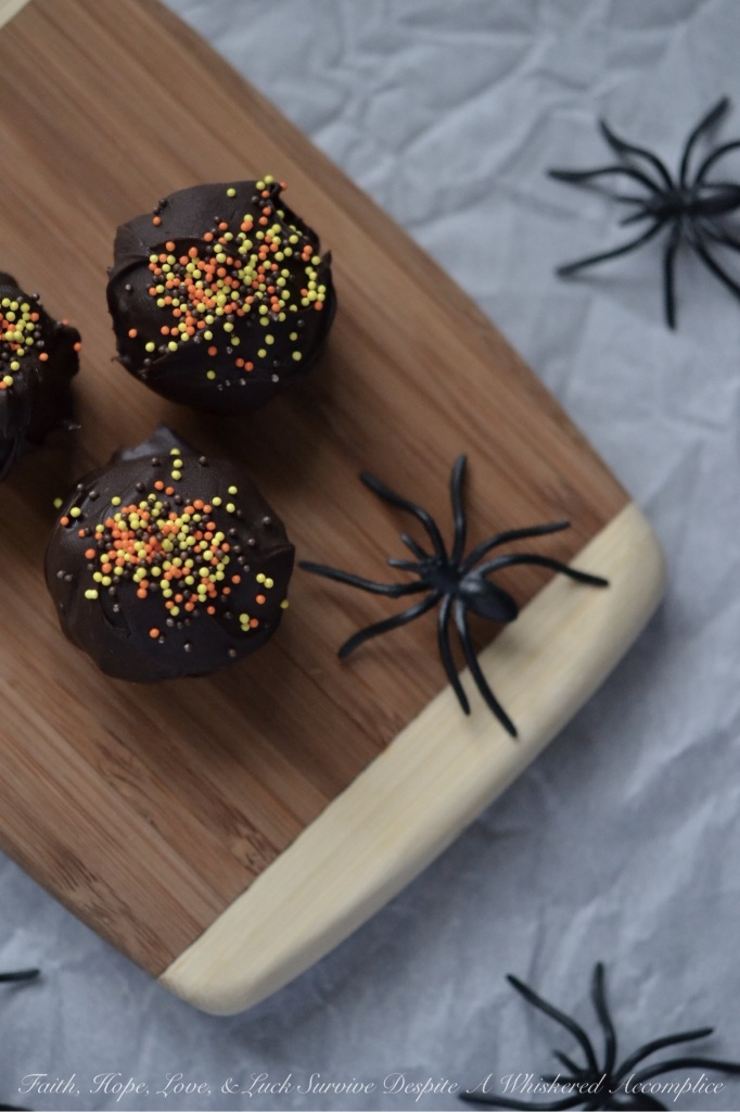 Halloween Oreo Truffles | Faith, Hope, Love, and Luck Survive Despite a Whiskered Accomplice
