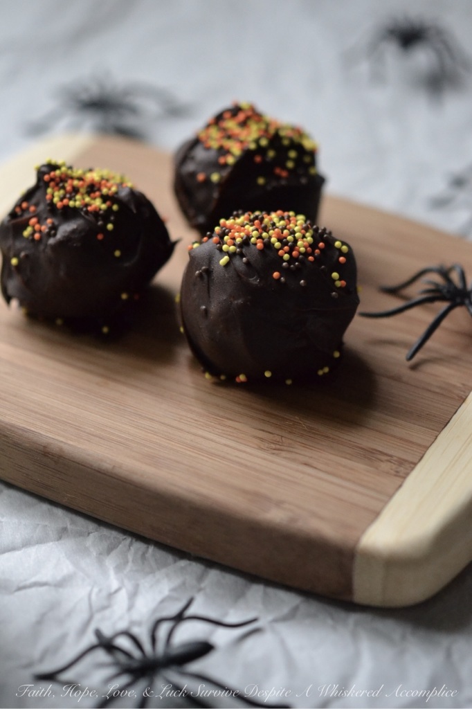 Halloween Oreo Truffles | Faith, Hope, Love, and Luck Survive Despite a Whiskered Accomplice