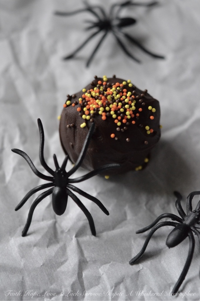 Halloween Oreo Truffles | Faith, Hope, Love, and Luck Survive Despite a Whiskered Accomplice