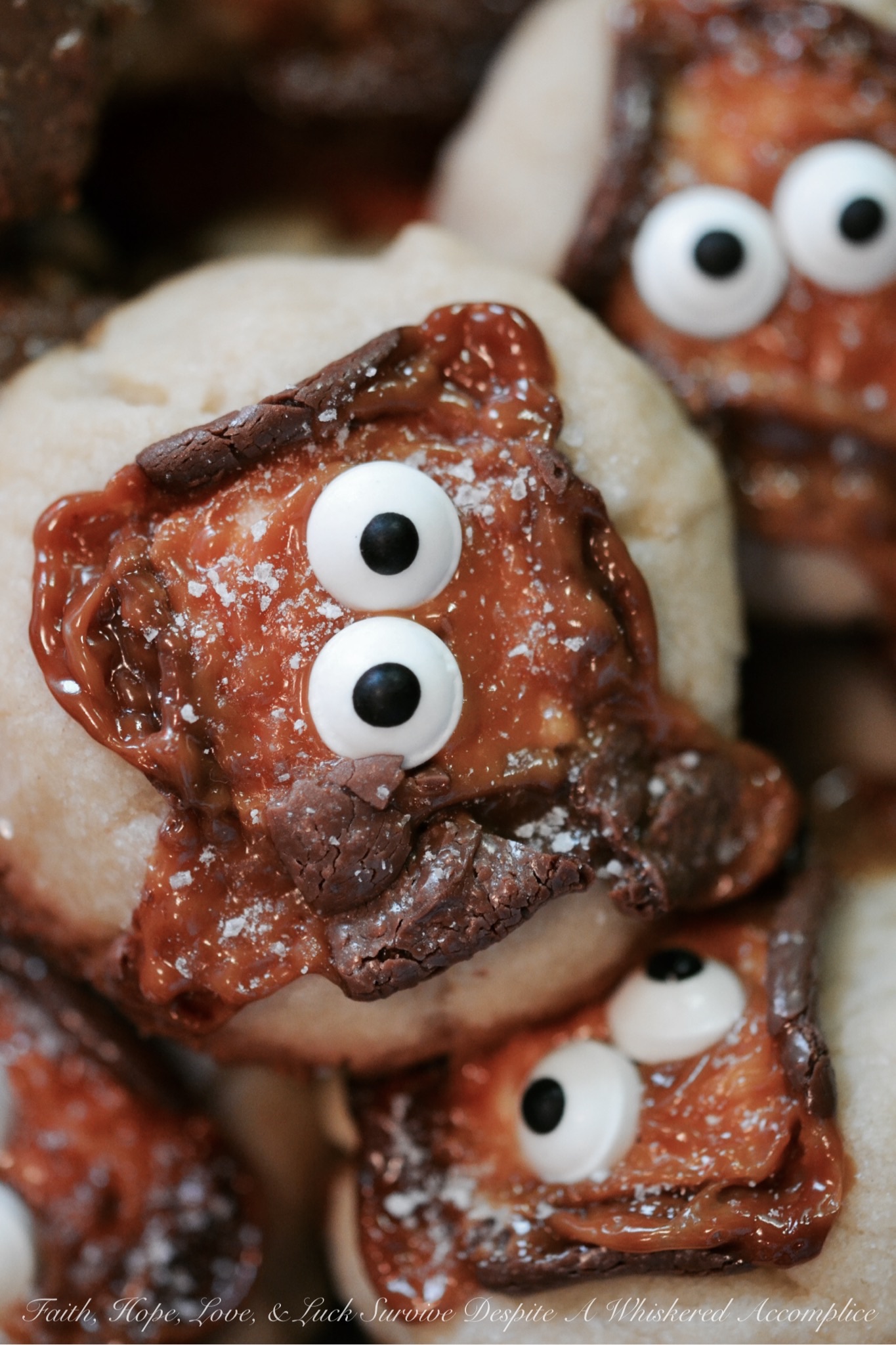 Milky Way Melted Ghost Cookies