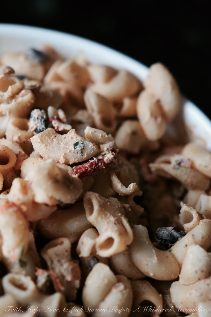 Mexican Cream Cheese Pasta Salad | Faith, Hope, Love, and Luck Survive Despite a Whiskered Accomplice