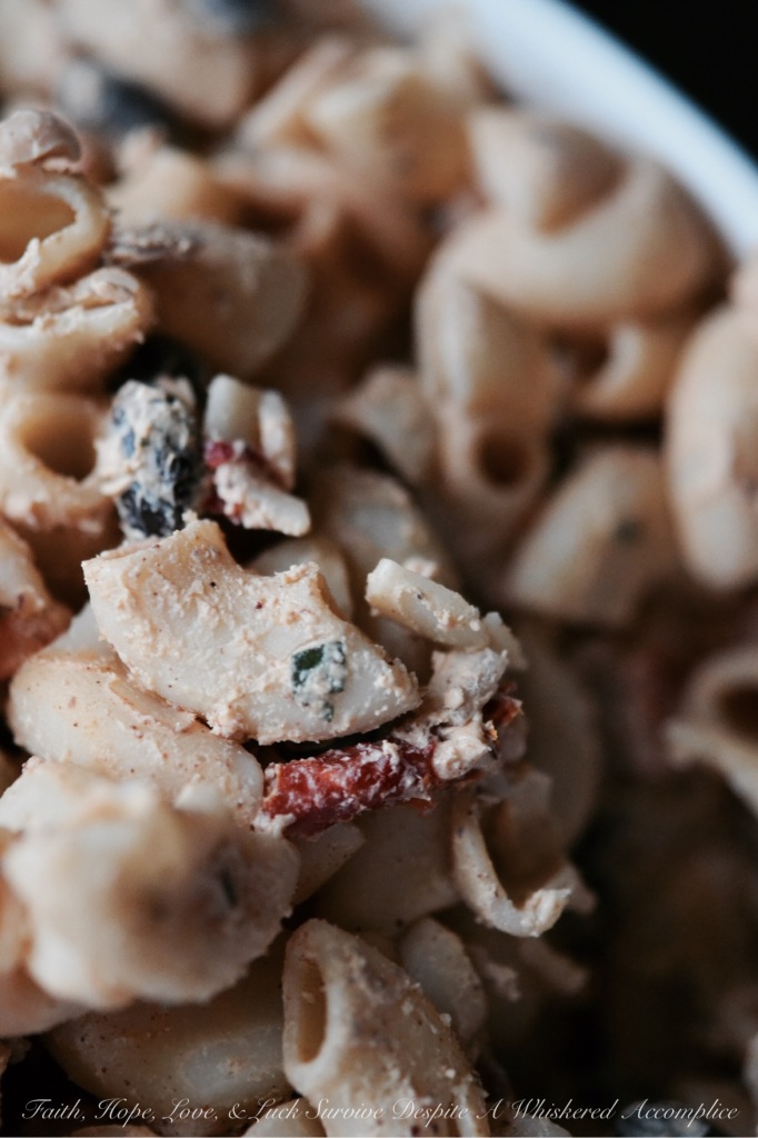 Mexican Cream Cheese Pasta Salad | Faith, Hope, Love, and Luck Survive Despite a Whiskered Accomplice