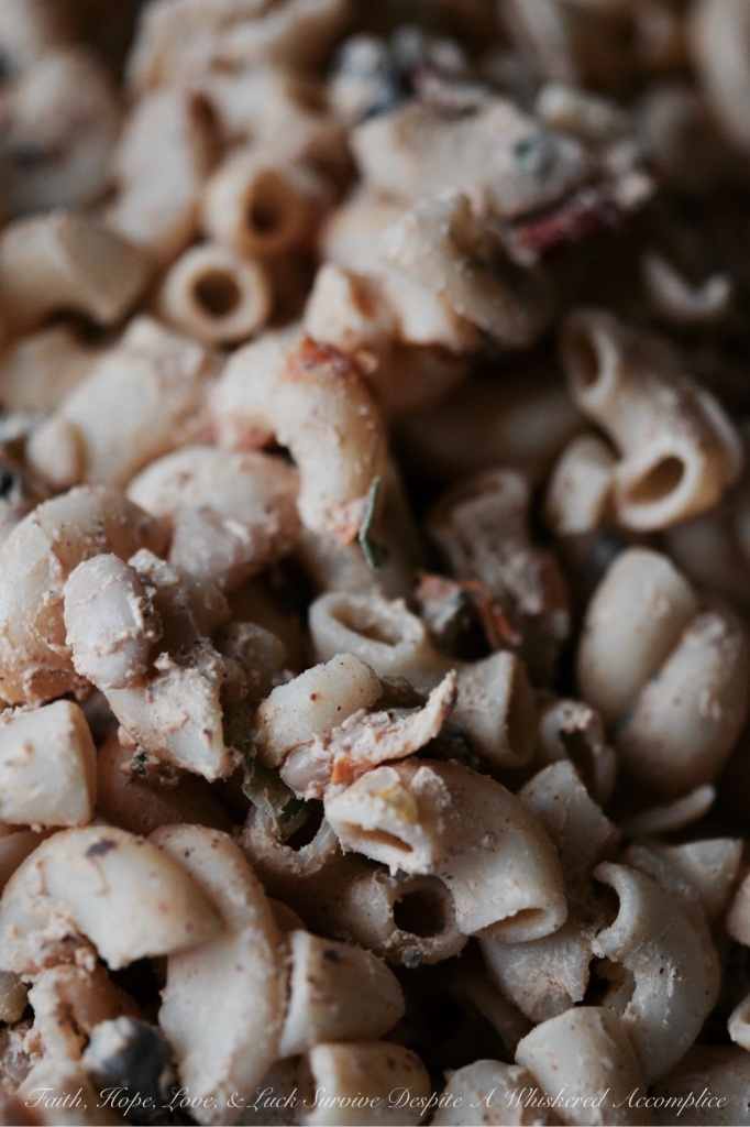 Mexican Cream Cheese Pasta Salad | Faith, Hope, Love, and Luck Survive Despite a Whiskered Accomplice