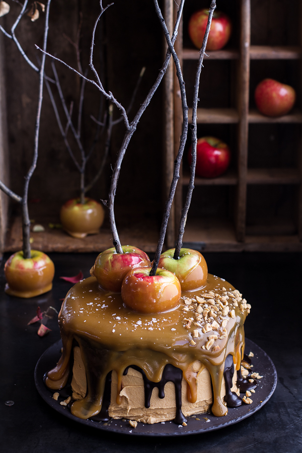 Salted Caramel Apple Snickers Cake | Faith, Hope, Love, and Luck Survive Despite a Whiskered Accomplice