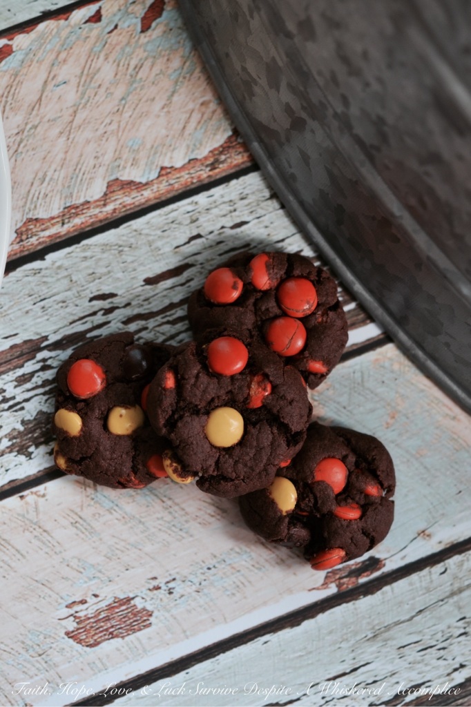 Chocolate Pudding Reese's Pancake Cookies | Faith, Hope, Love, and Luck Survive Despite a Whiskered Accomplice