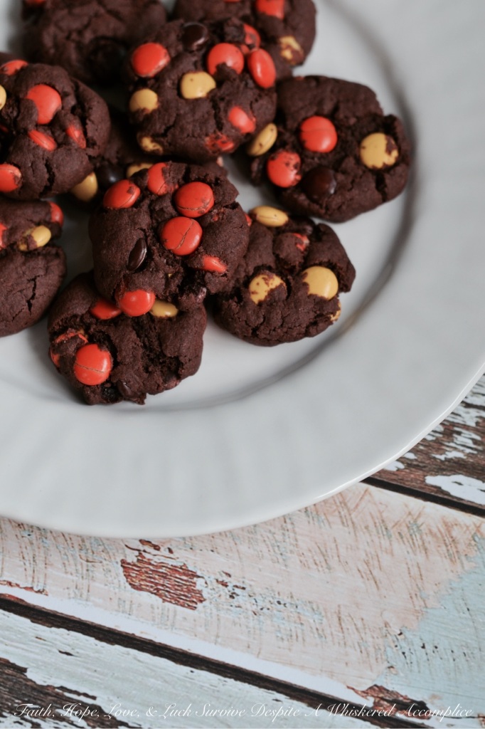 Chocolate Pudding Reese's Pancake Cookies | Faith, Hope, Love, and Luck Survive Despite a Whiskered Accomplice