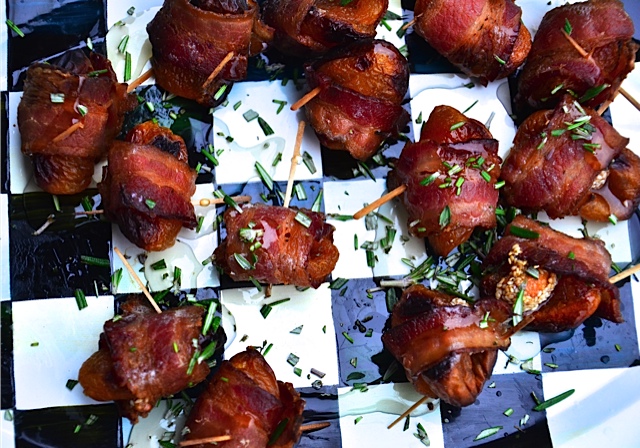 Bacon Wrapped Apricots with Honey and Rosemary | Faith, Hope, Love, and Luck Survive Despite a Whiskered Accomplice