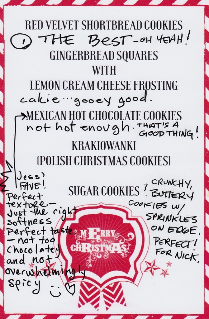 Christmas Cookie Report Card | Faith, Hope, Love, and Luck Survive Despite a Whiskered Accomplice
