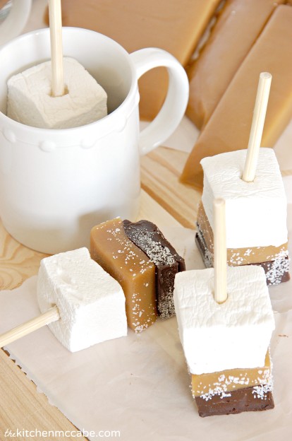 Salted Caramel Hot Chocolate Sticks | Faith, Hope, Love, and Luck Survive Despite a Whiskered Accomplice