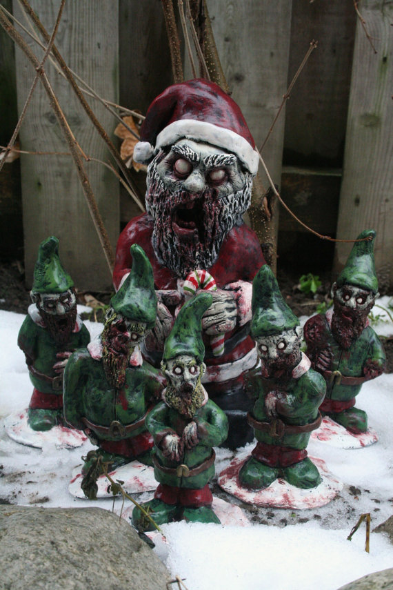 Zombie Santa Corpse and The Infected Elves Zombies | Faith, Hope, Love, and Luck Survive Despite a Whiskered Accomplice