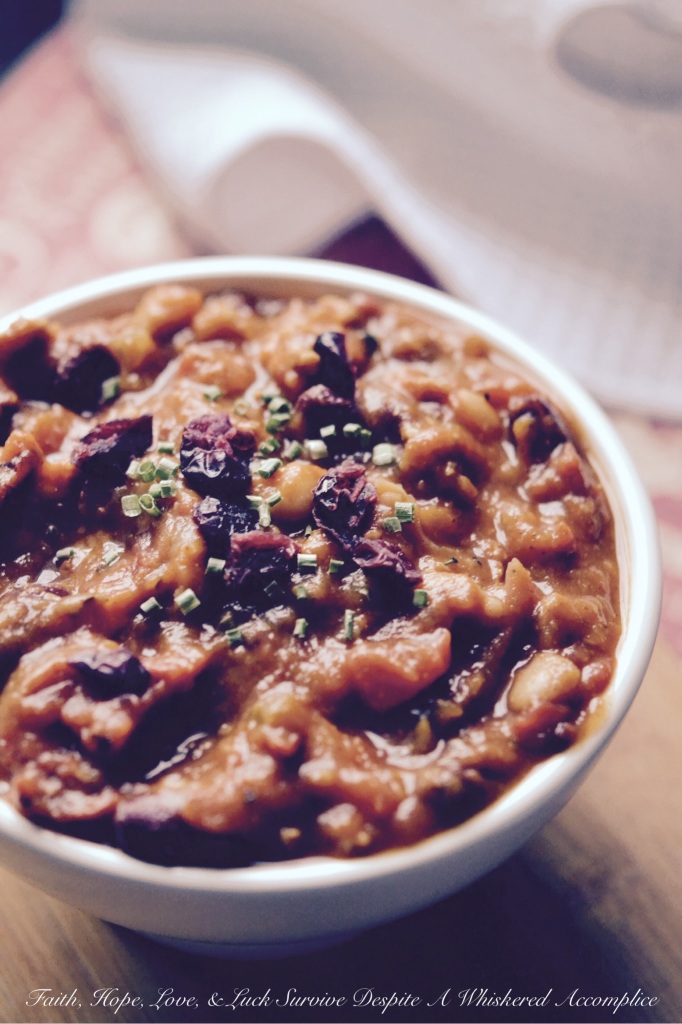 Christmas Chili - This Christmas Chili recipe is perfect for the holiday season. It's a warm, festive bowl of comfort that is sure to bring joy to your dinner table. It's made with a bottle of porter, canned pumpkin, honey, beans, ground chicken, and dried sweetened cranberries. Fire-roasted tomatoes and pickled jalapeños are added in for extra spice. It's the perfect meal to cozy up with on a cold winter night.