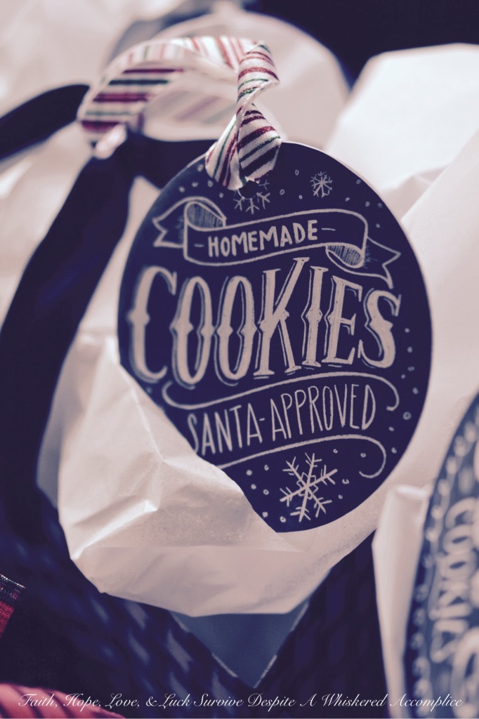 Christmas Cookie Packaging | Faith, Hope, Love, and Luck Survive Despite a Whiskered Accomplice