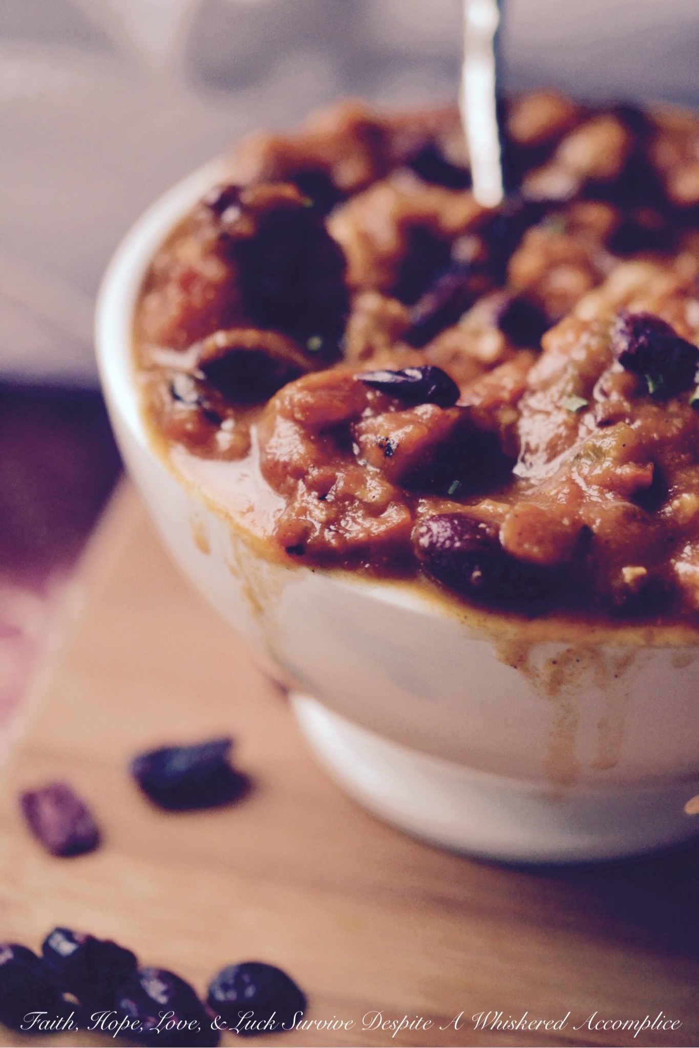 Christmas Chili - This Christmas Chili recipe is perfect for the holiday season. It's a warm, festive bowl of comfort that is sure to bring joy to your dinner table. It's made with a bottle of porter, canned pumpkin, honey, beans, ground chicken, and dried sweetened cranberries. Fire-roasted tomatoes and pickled jalapeños are added in for extra spice. It's the perfect meal to cozy up with on a cold winter night.