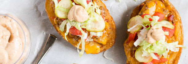 Big Mac Potato Skins and Stuffed Potatoes | Faith, Hope, Love, and Luck Survive Despite a Whiskered Accomplice