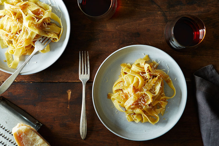 Braised Onion Sauce | Faith, Hope, Love, and Luck Survive Despite a Whiskered Accomplice