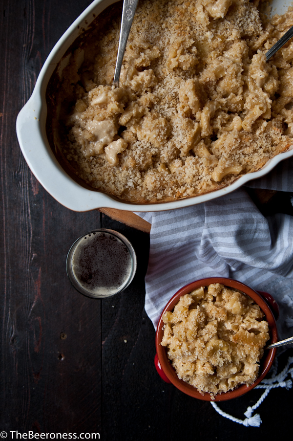 Creamy Baked Gouda Cheddar Beer Mac | Faith, Hope, Love, and Luck Survive Despite a Whiskered Accomplice