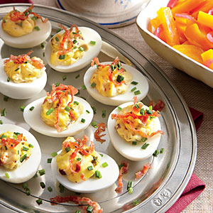 Muffuletta Deviled Eggs | Faith, Hope, Love, and Luck Survive Despite a Whiskered Accomplice