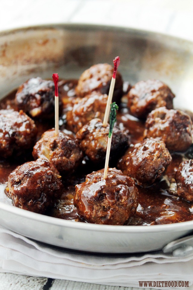 Pineapple Barbecue Sauce Glazed Meatballs | Faith, Hope, Love, and Luck Survive Despite a Whiskered Accomplice