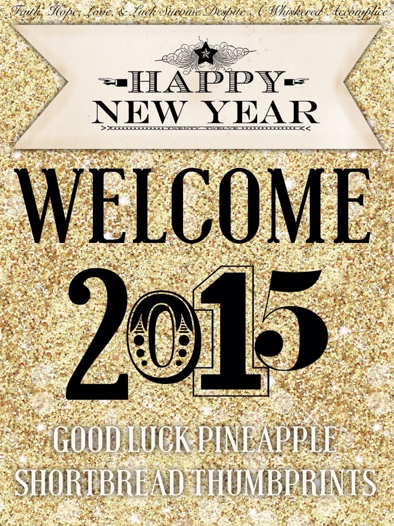 Good Luck Pineapple Shortbread Thumbprints | Faith, Hope, Love, and Luck Survive Despite a Whiskered Accomplice