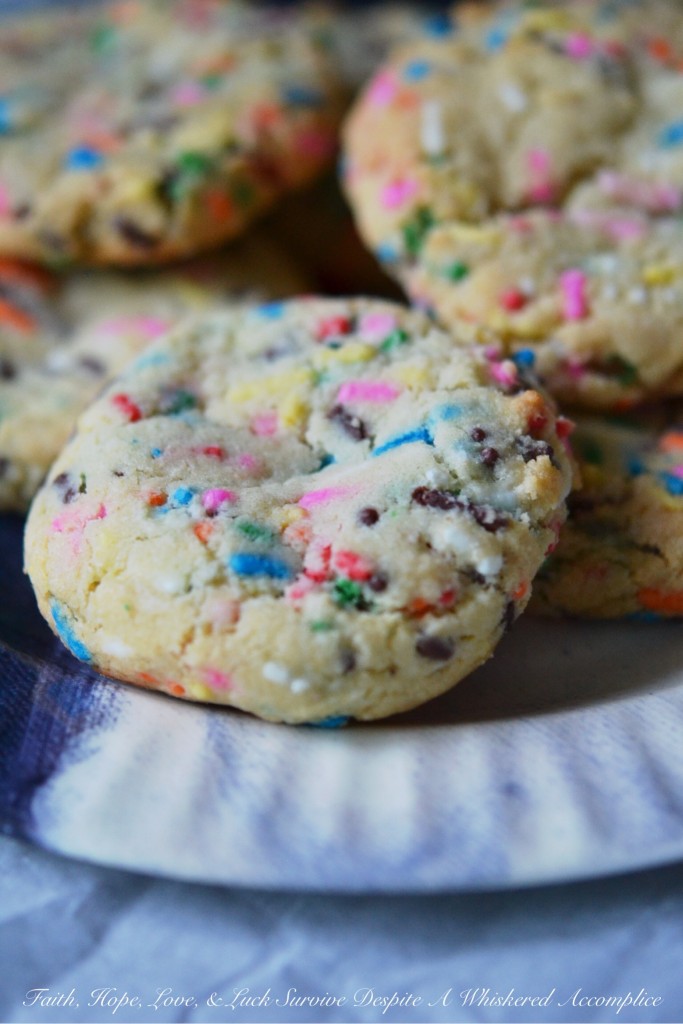 Almond Sprinkle Cookies - What's better than a cookie loaded with lots and lots of rainbow sprinkles? A delicate, sweet, and absolutely yummy sprinkle-packed cookie with a lovely almond flavor. These cookies aren't just pretty, they're seriously delicious.