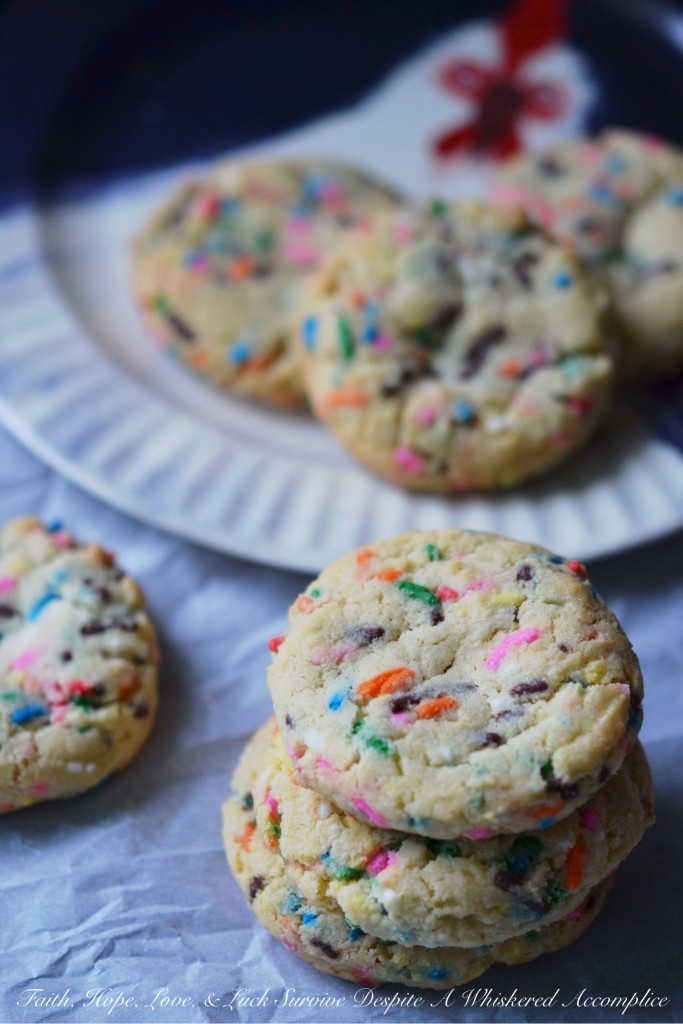 Almond Sprinkle Cookies | Faith, Hope, Love, and Luck Survive Despite a Whiskered Accomplice