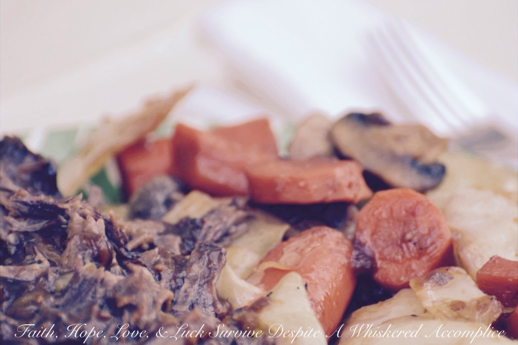 Pot Roast with Stout Gravy | Faith, Hope, Love, and Luck Survive Despite a Whiskered Accomplice