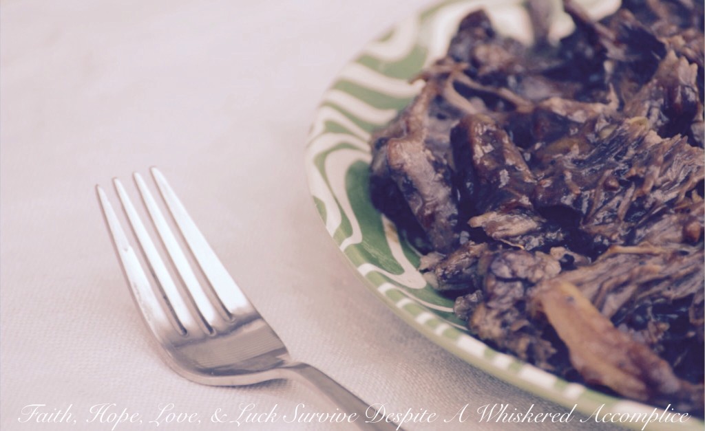 Pot Roast with Stout Gravy | Faith, Hope, Love, and Luck Survive Despite a Whiskered Accomplice