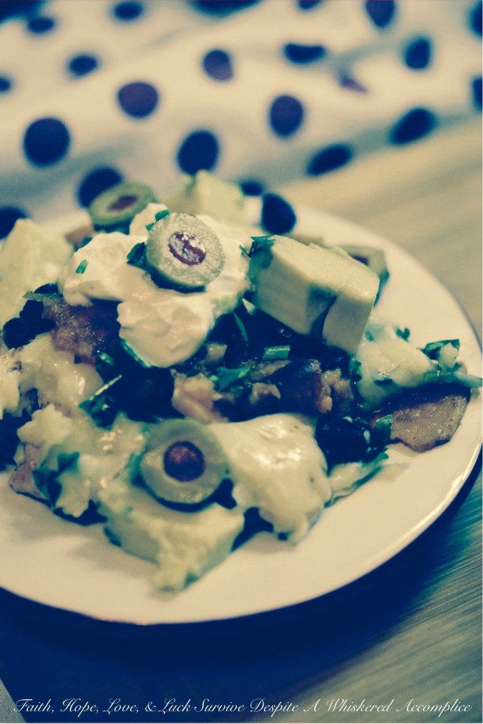 Sweet Potato "Nachos" | Faith, Hope, Love, and Luck Survive Despite a Whiskered Accomplice