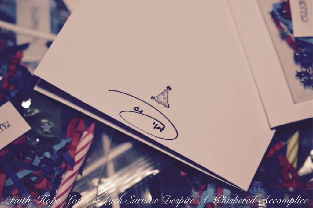Happy Birthday 2014 | Faith, Hope, Love, and Luck Survive Despite a Whiskered Accomplice
