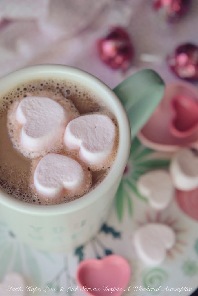 Strawberries and Cream Hot Chocolate | Faith, Hope, Love, and Luck Survive Despite a Whiskered Accomplice
