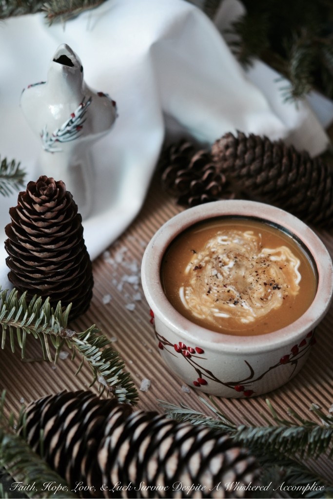Winter's Healing Sweet Potato Soup | Faith, Hope, Love, and Luck Survive Despite a Whiskered Accomplice