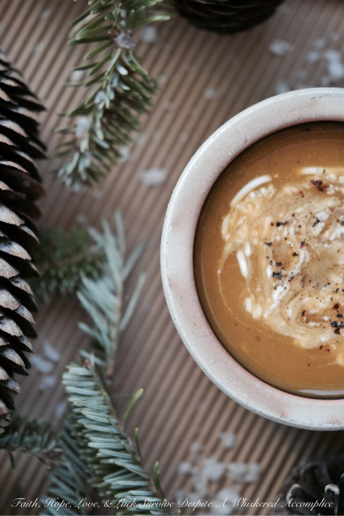 Winter's Healing Sweet Potato Soup | Faith, Hope, Love, and Luck Survive Despite a Whiskered Accomplice