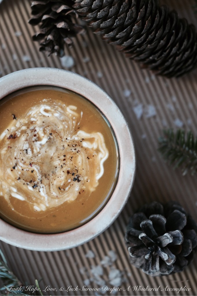 Winter's Healing Sweet Potato Soup | Faith, Hope, Love, and Luck Survive Despite a Whiskered Accomplice