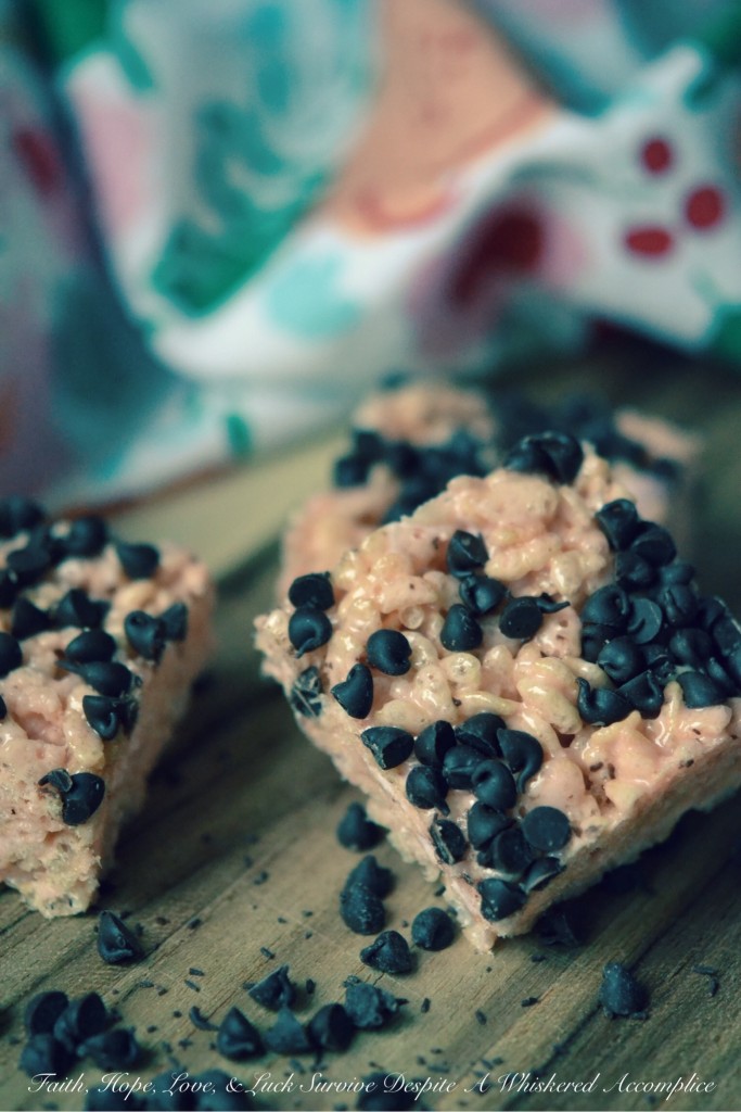Berry Rice Krispies Treats | Faith, Hope, Love, and Luck Survive Despite a Whiskered Accomplice