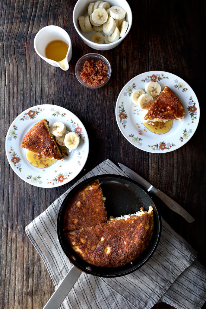 Bacon Cracklin' Pancake with Salted Honey | Faith, Hope, Love, and Luck Survive Despite a Whiskered Accomplice